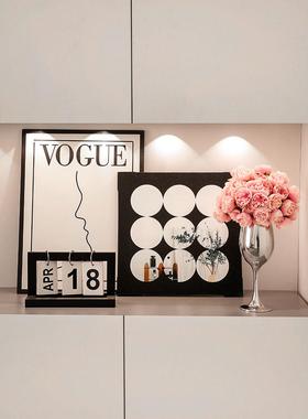 轻奢，高端餐饮电视柜装饰，高端小众家居门厅鞋柜装饰画