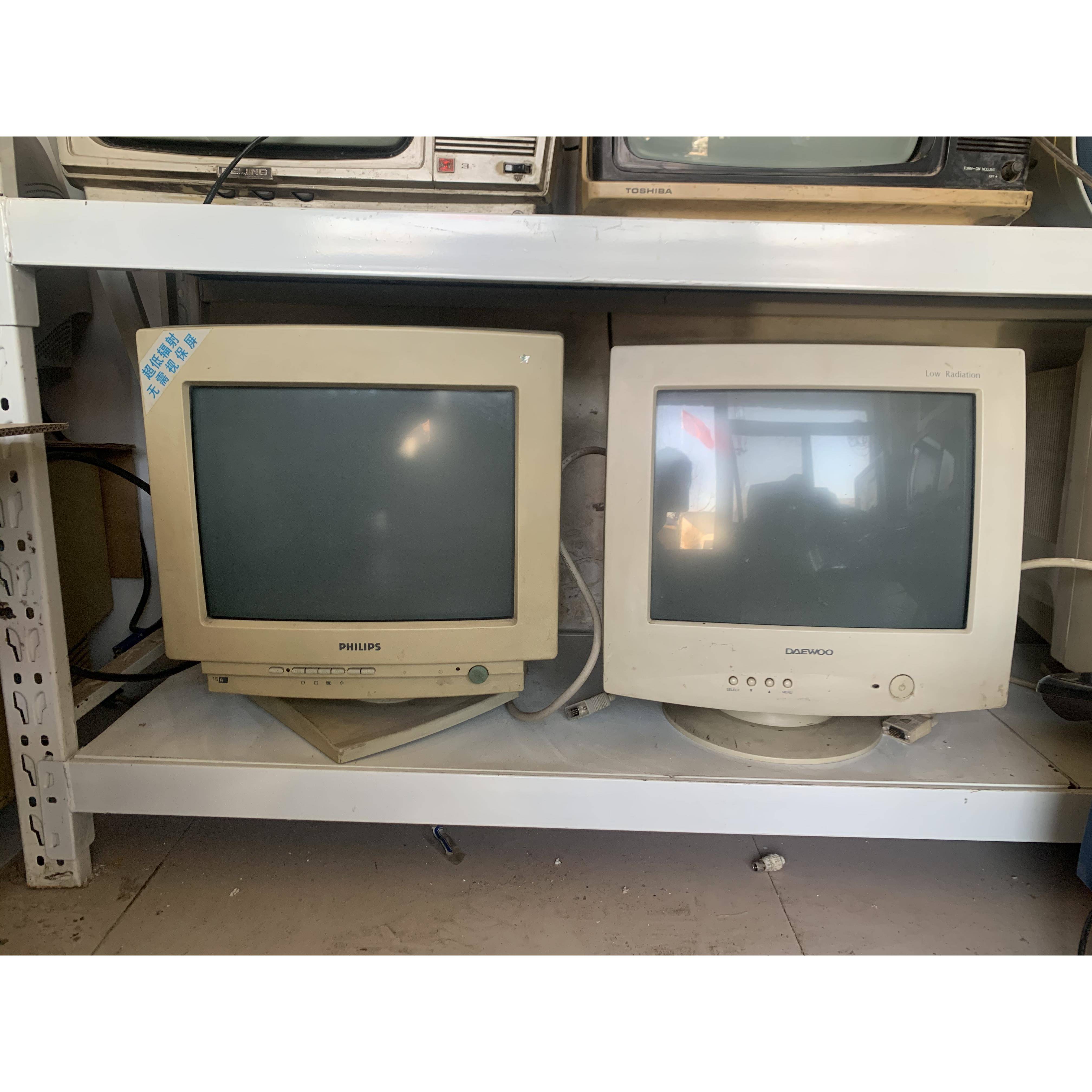 老式大头显示器老电脑老款台式电脑CRT显像管电脑14.15.17寸现货