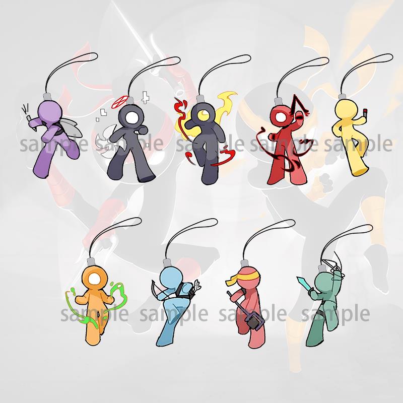 ab柴挂件Alan Becker 火柴人手机链周边同人高颜值学生森系挂件