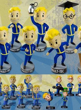 Fallout辐射4模型VaultBoy哔哔小子摇头公仔人偶模型车载摆件周边