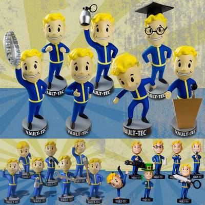 Fallout辐射4模型VaultBoy哔哔小子摇头公仔人偶模型车载摆件周边
