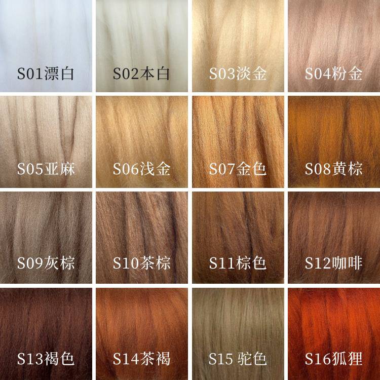 澳洲长纤丝光羊毛仿真植毛羊毛毡毡针毡材料包玩偶diy戳戳乐