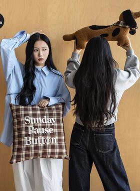 Moreover小狗异形抱枕客厅沙发抱枕办公室护腰靠枕条纹床头靠垫