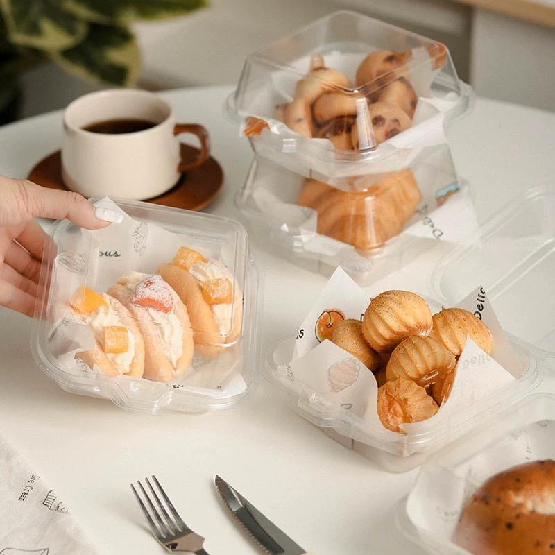 透明甜品蛋糕盒子汉堡毛巾卷打包盒雪媚娘提拉米苏慕斯泡芙包装盒