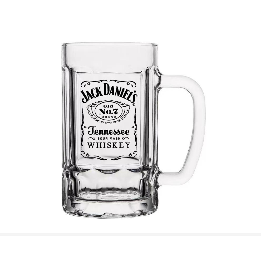 JACK DANIELS专用杰克丹尼啤酒杯无铅玻璃威士忌杯日料店用杯耐用
