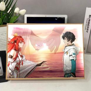 龙族卡塞尔之门灯光画上杉绘梨衣二次元周边手办绘梨衣吧唧摆件