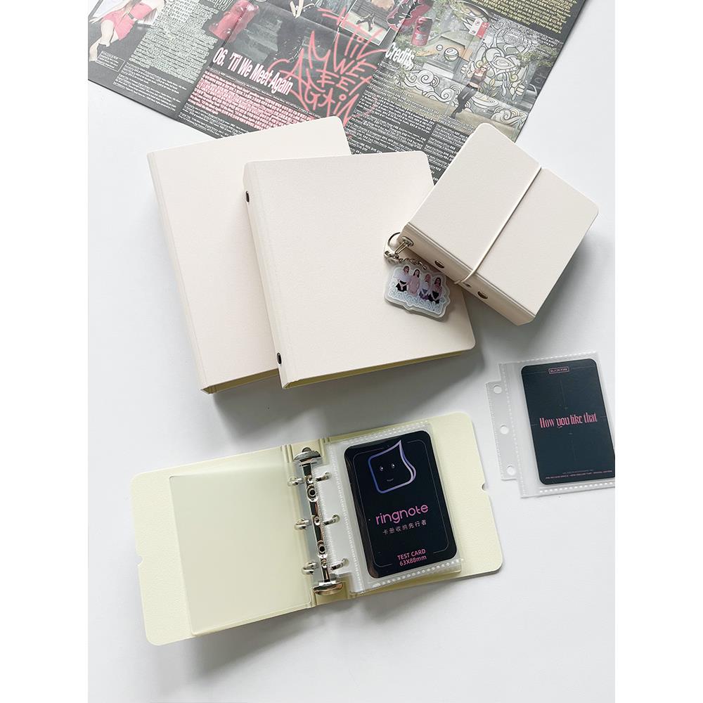 ringnote浅色系3寸一宫格卡册内页拍立得相册爱豆专辑小卡收纳册
