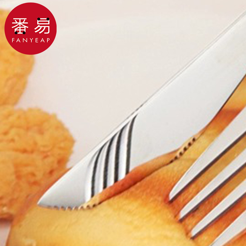 刀叉/不锈钢AD1S242-家用切牛排刀勺西餐餐具欧式叉高颜值长柄木