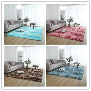 加厚长毛北欧染色地毯客厅现代简约房间卧室满铺床边沙发茶几地毯