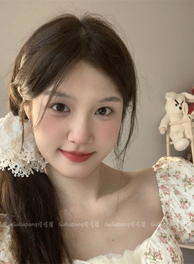 少女感白色蕾丝花边大肠发圈