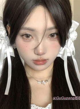 甜美白色蝴蝶结花朵发夹森系手工玫瑰花双马尾对夹洛丽塔发饰头饰