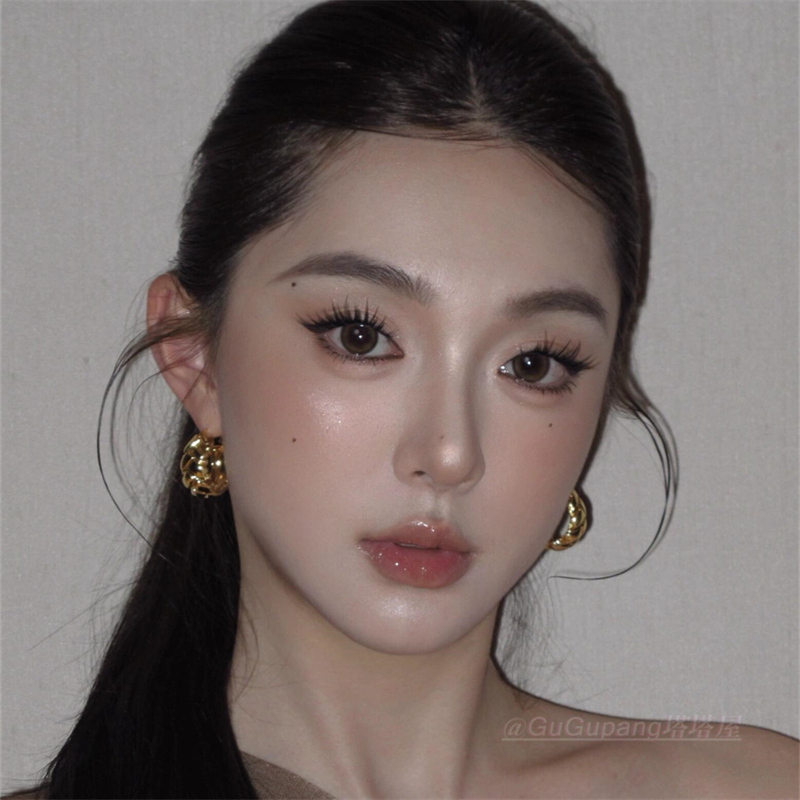 贵气感金色格纹耳圈耳环