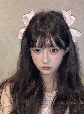 甜美少女心粉色蝴蝶结发夹