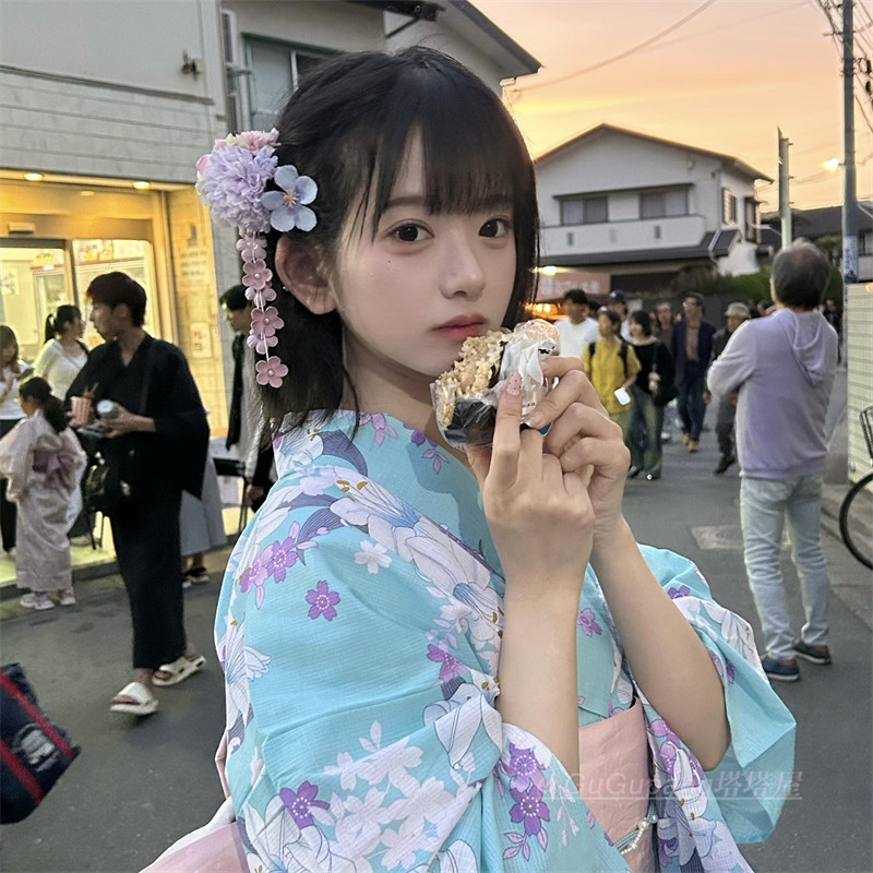 日系古风绣球花朵流苏发夹网红爆款新中式汉服发卡发饰拍照头饰品