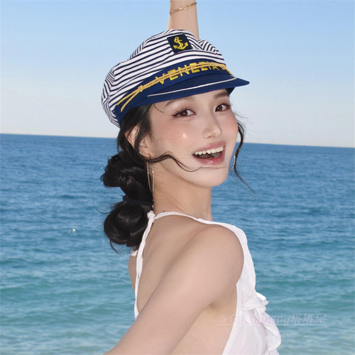 海军风八角贝雷帽船长帽
