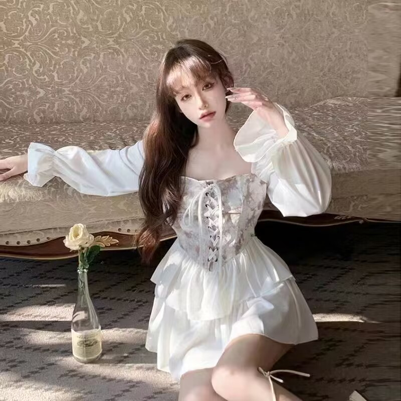 工厂特价直销秋冬季连衣裙2023新款裙子气质遮肚显瘦时尚长袖女装