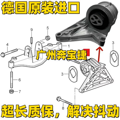 适用保时捷卡曼博克斯特991 996 997 981 987发动机机脚胶支架垫