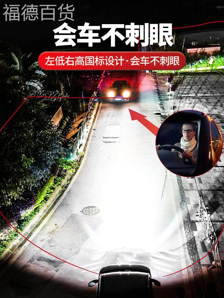 10-20款现代瑞纳专用led前大灯改装远近光一体车灯强光灯泡透镜款