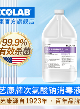 ECOLAB艺康次氯酸钠消毒液XY-6厨房餐厅加工设备砧板食品除菌液