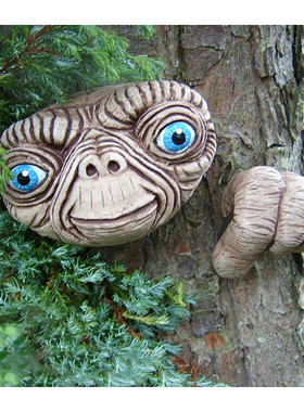 ET外星人树脂挂件挂饰园林摆件装饰外星人翻墙挂件树脂花园装饰