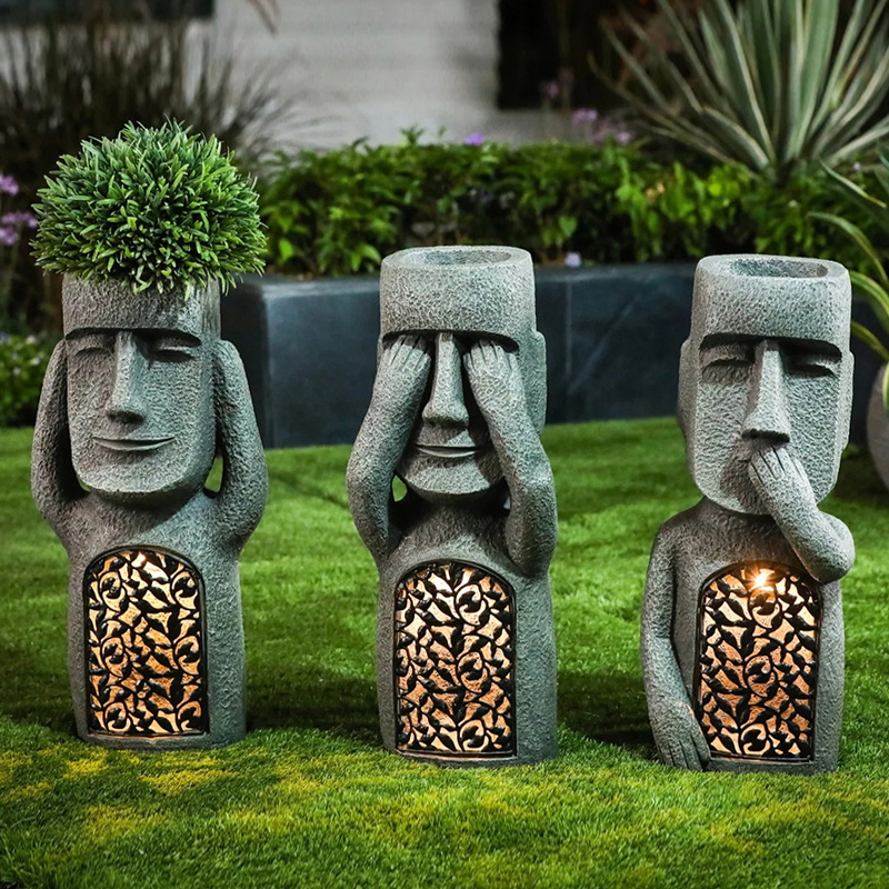 摆件树脂复活节花盆工艺品