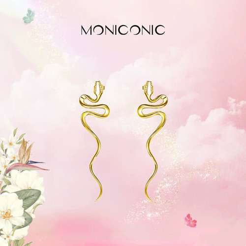 【朱珠同款】MONICONICMONICONIC灵蛇守护耳饰轻奢设计款新年礼物
