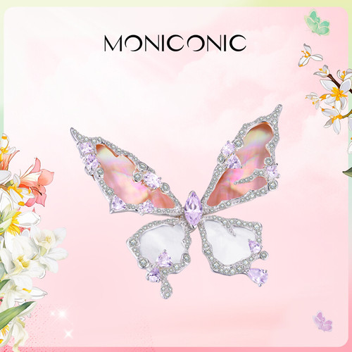 MONICONIC胸针925银锆石