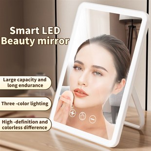 化妆镜补光镜lred带灯宿舍桌面梳妆镜便携折叠源头厂厂家 跨境爆款