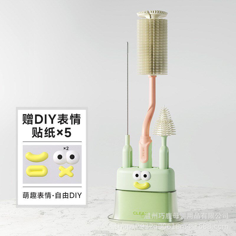 清洁刷软硅胶千毛奶瓶刷p多功能婴儿奶瓶杯子清洁套装奶嘴刷厂家