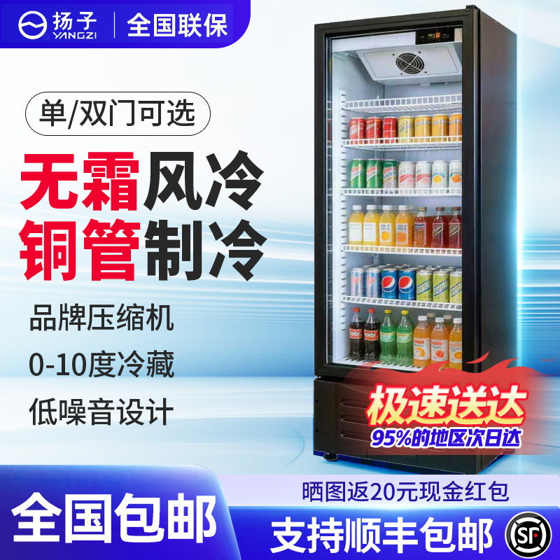 扬子铜管饮料展示柜冷藏冰柜保鲜双开门冷柜商用单门啤酒冰箱立式