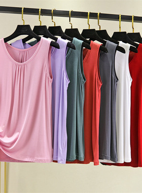 Sexy loose sleeveless T-shirt underlay 性感宽松无袖T恤打底衫