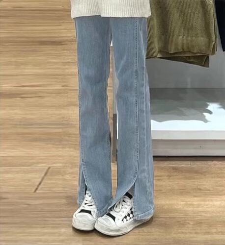高腰牛仔长裤高腰牛仔长裤