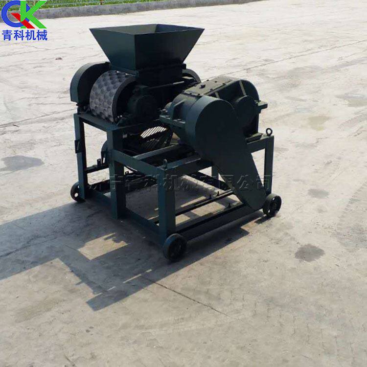 铁精粉铝灰粉对辊压球机 金属矿粉制球造块机 鹅卵制煤球机