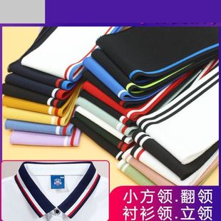 子恤领 polo衫 领子辅料罗纹袖 口领口服装 辅料布料小方领立领翻领袖