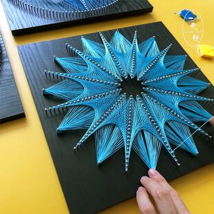 几何图形钉子绕线画diy材料包大学生线性点线面立体构成作业材料