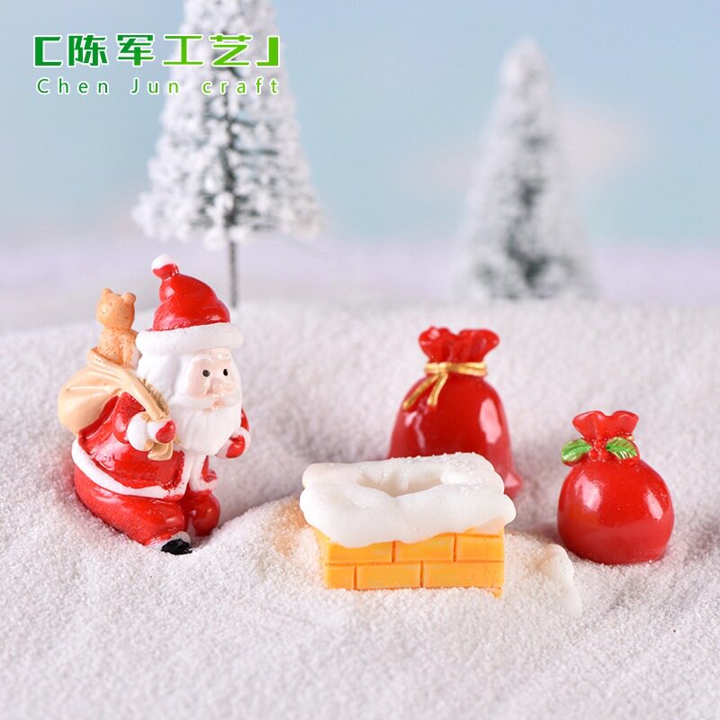 薄利多销平价圣诞节老人雪人微景观雪景火车箱圣诞袜子小礼物铃铛