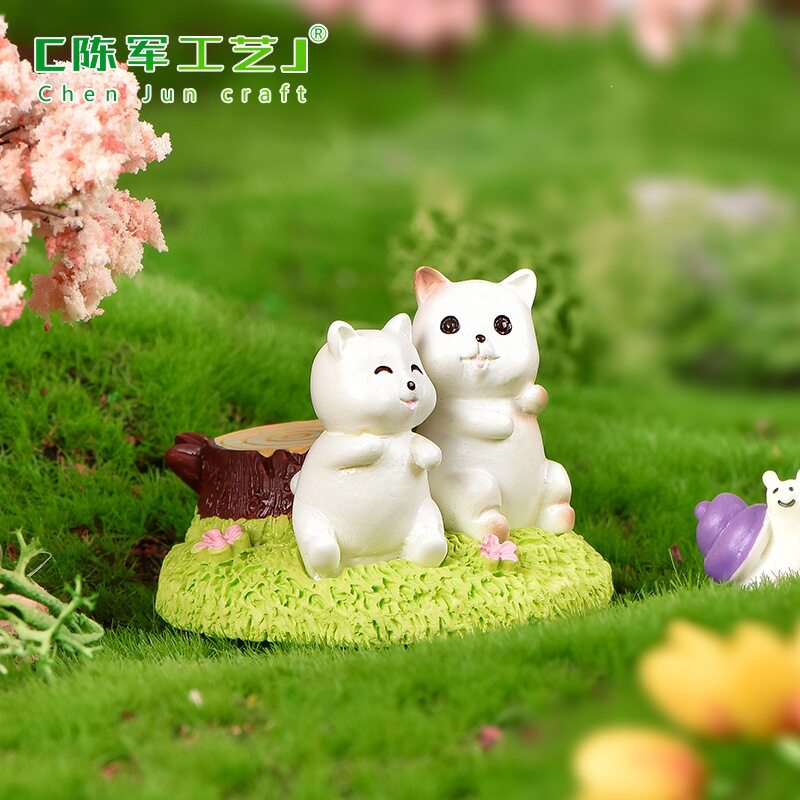 水晶球配件春夏秋冬猫鹿熊猫树脂