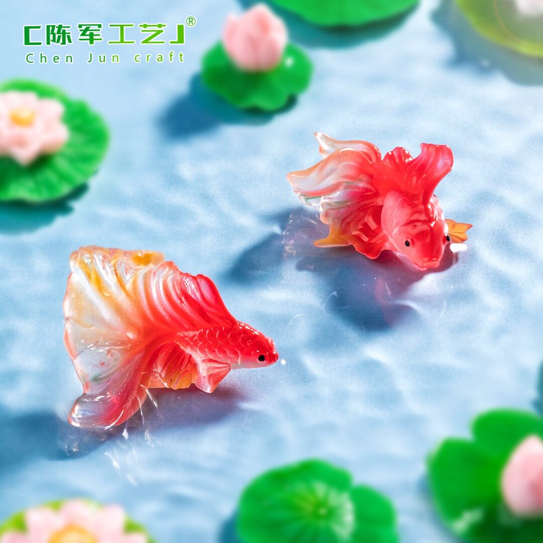 薄利多销微景观创意锦鲤翡翠金鱼鱼缸造景装饰品配件桌面生态瓶小