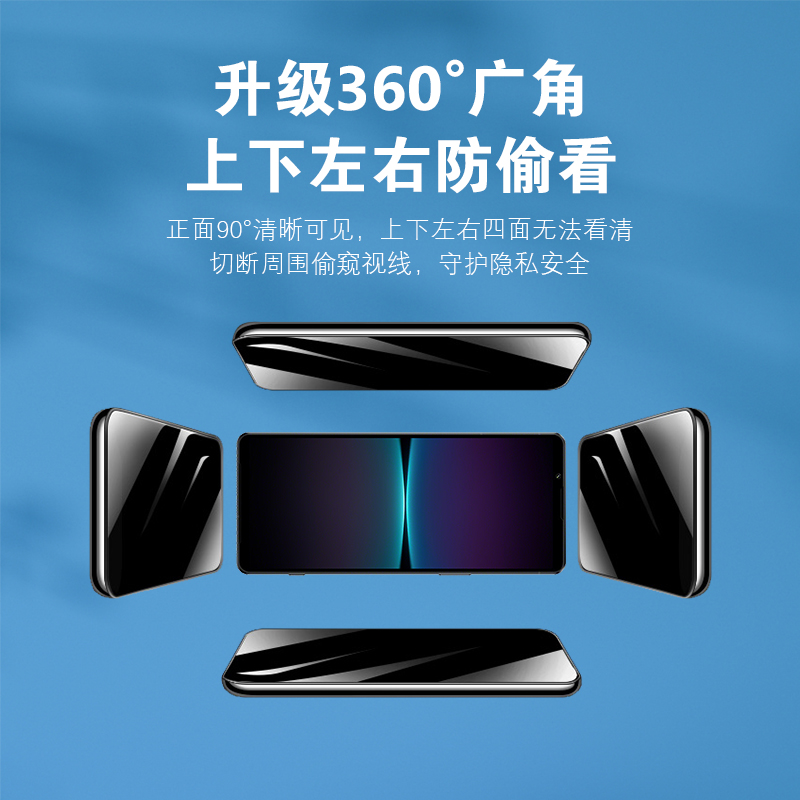 进口努比亚Z60ultra/50spro360度防窥膜红魔9pro全屏5G不碎边手机贴膜四面防偷看8pro隐私膜聚酯膜防反光磨砂-封面