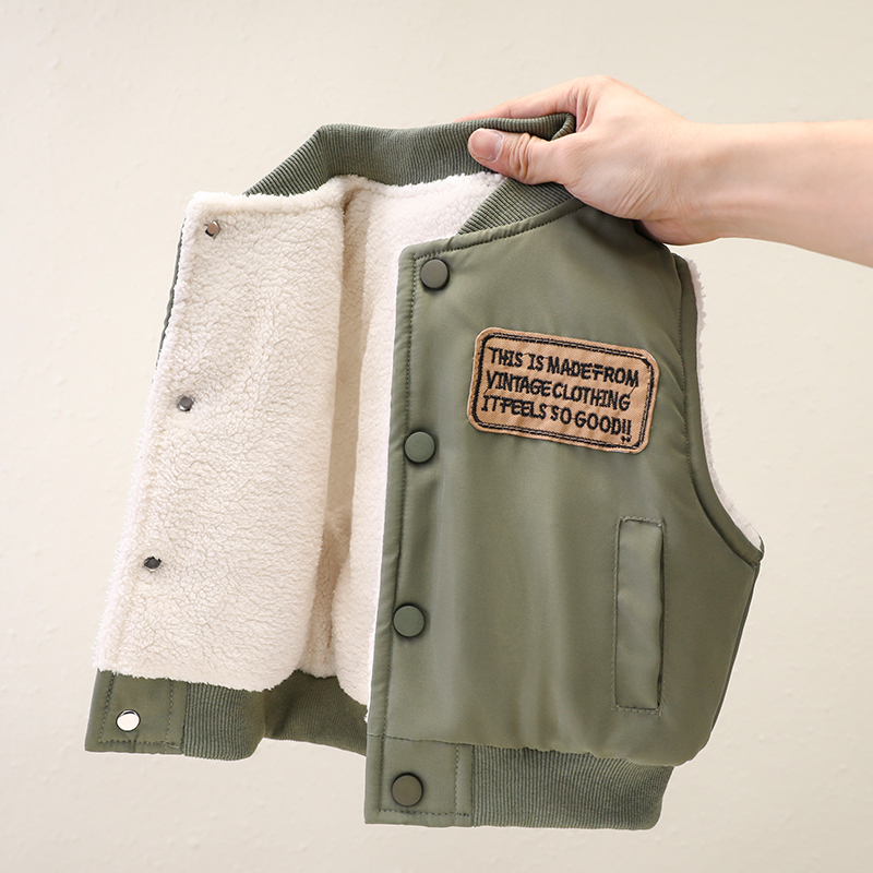 男童加绒马甲1-4新款秋冬季加厚保暖男孩马甲坎肩宝宝深秋外穿