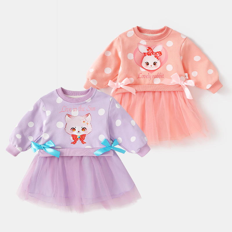 女童连衣裙婴儿春装网纱裙女孩公主裙洋气2-3岁小裙子女宝宝儿童