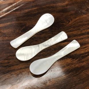 贝壳勺子面膜勺甜品勺鱼子酱小勺子咖啡搅拌勺家用汤匙调羹