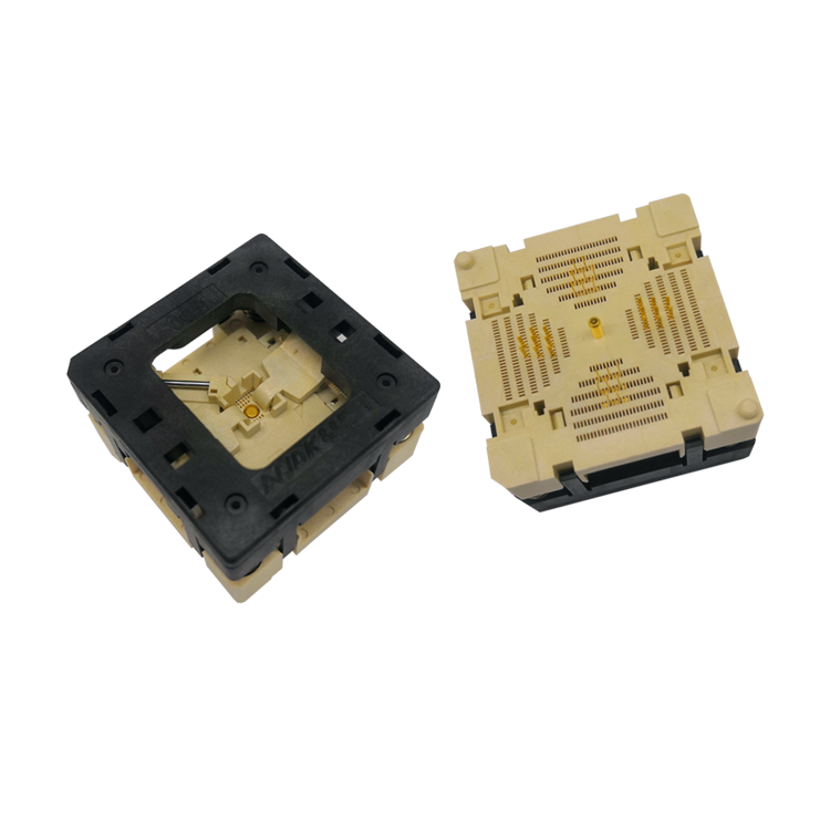 厂家QFN32老化座 5x5间距烧录座 ICSOCKET QFN32-0.5下压测试座