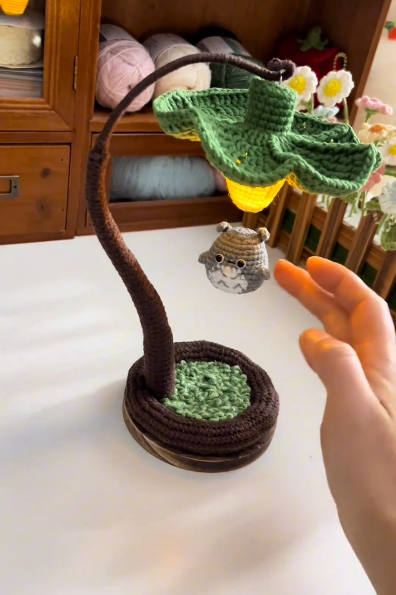 DIY手工编织龙猫小夜灯毛线新款可爱台灯闺蜜朋友礼物材料包