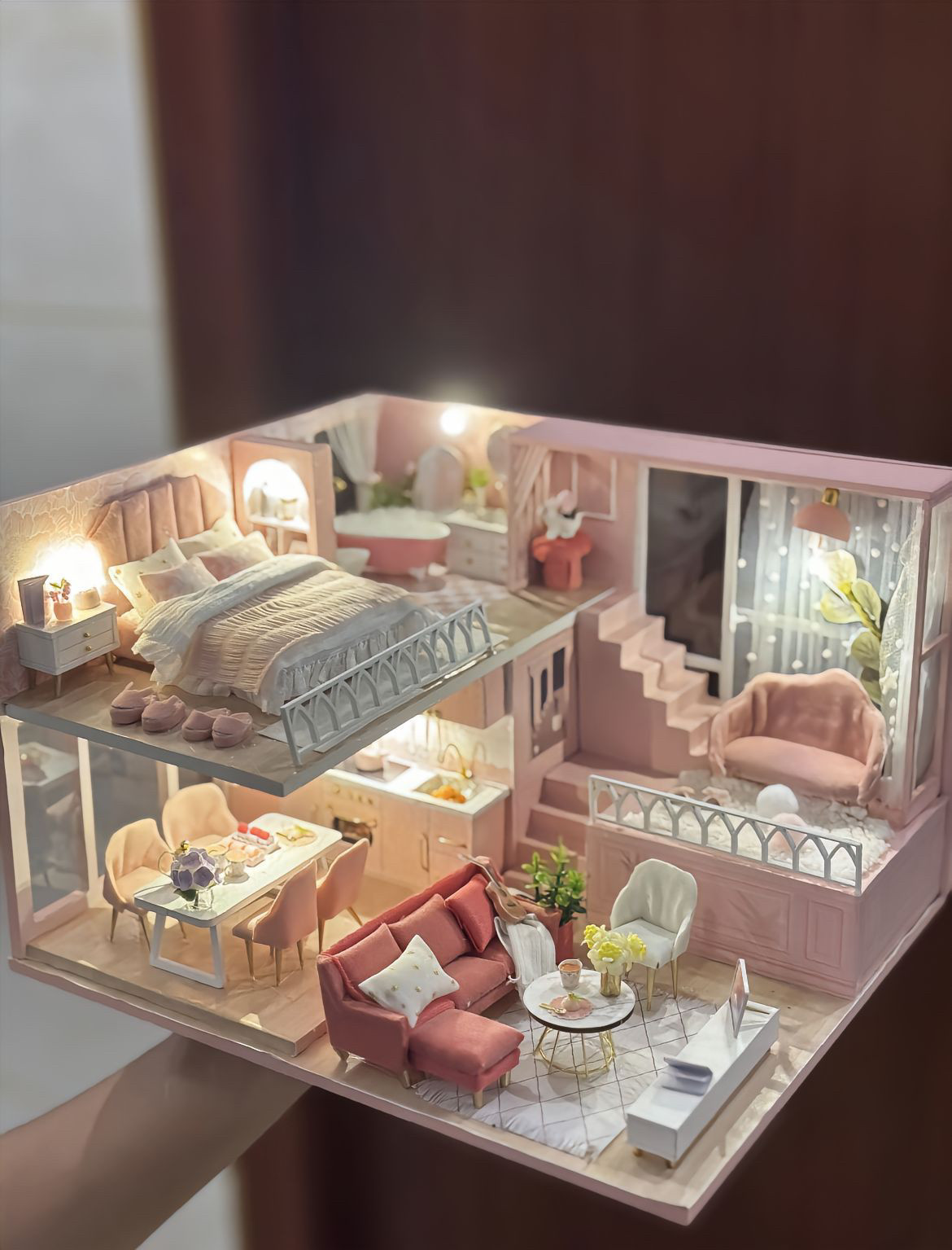 手工DIY小屋暖暖小时光遇见小美好阁楼玩具拼装模型生日礼物女友