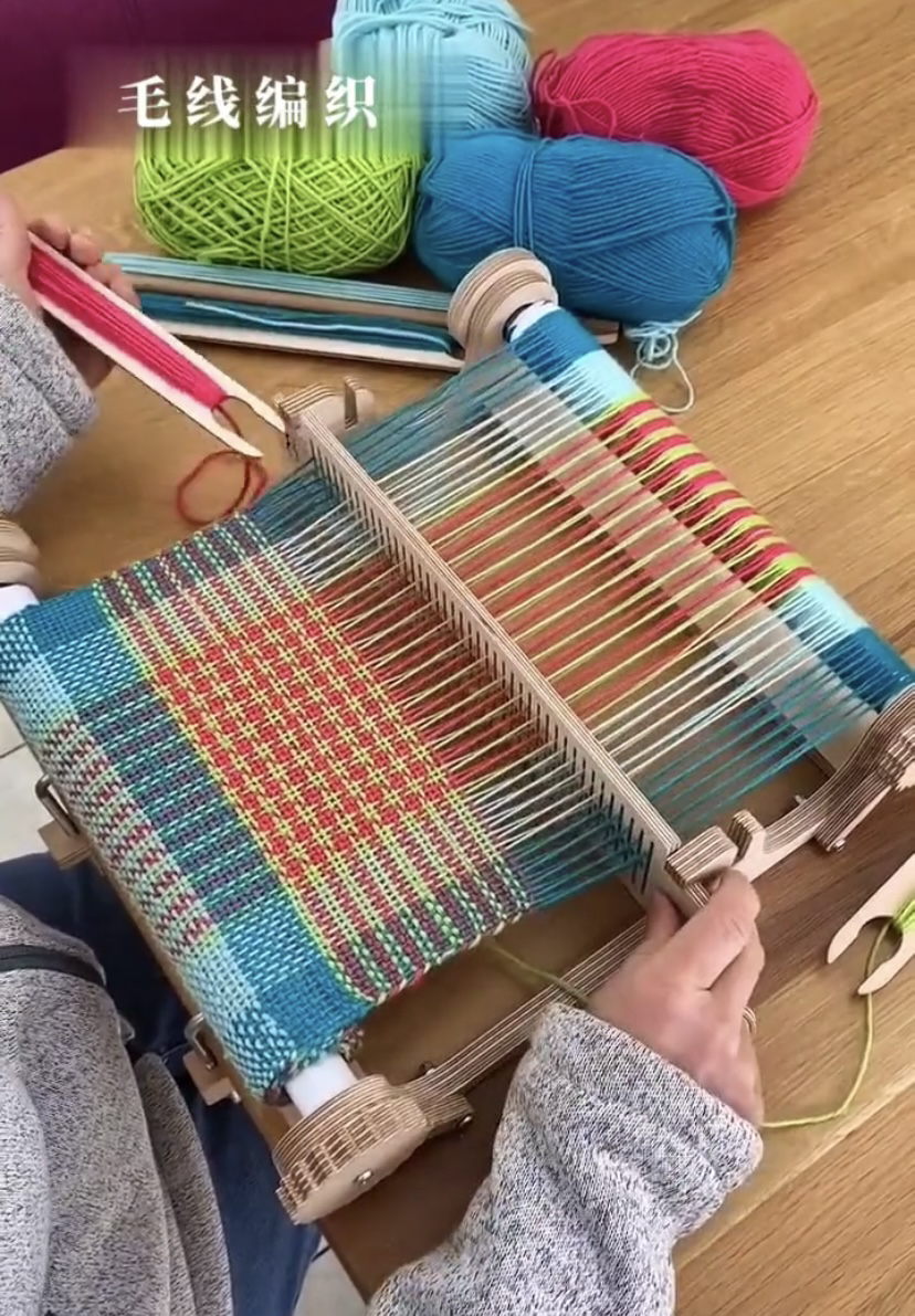 DIY实木多功能仿真手工编织布机创意益智研学家用毛线纺织挂毯