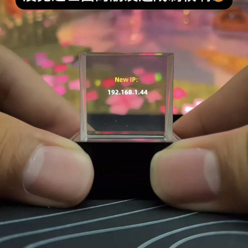 我的世界迷你全息LED水晶立方体WiFi创意礼物3D动画时钟显示器
