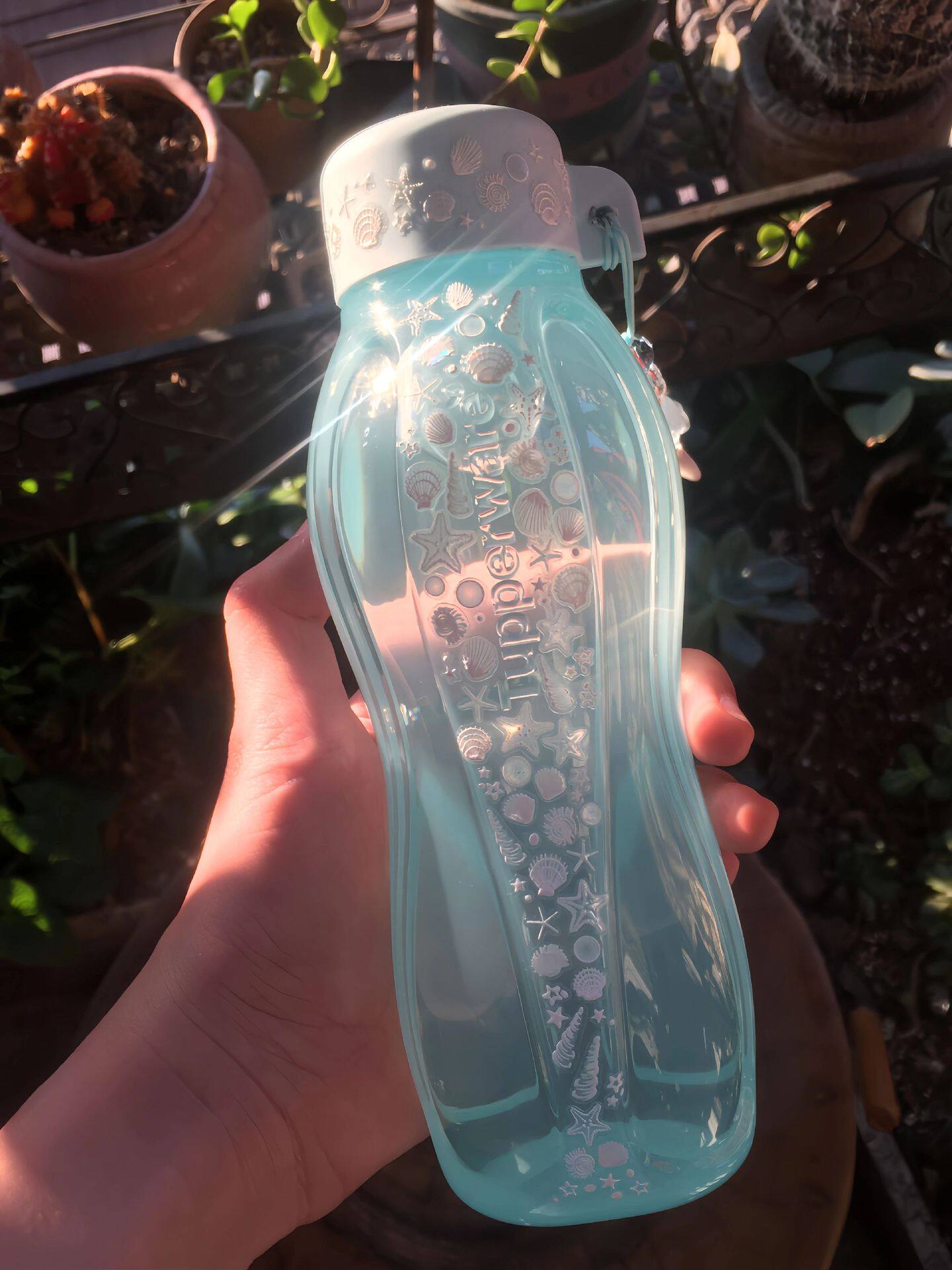 夏日梦幻贝壳海螺水母水杯海星美甲饰品贴纸