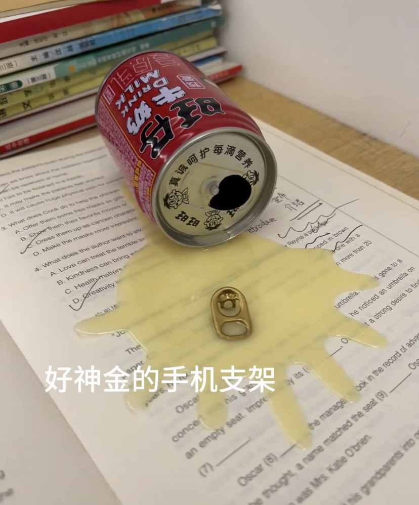 鸡蛋碎了旺仔撒了手机支架整蛊恶作剧道具搞怪网红恶搞玩具整人
