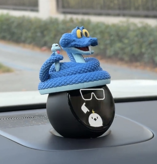 蔚来nomi帽子汽车疯狂动物城盖瑞蛇头饰创意DIY车载摆件礼物